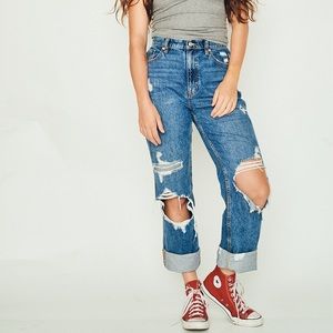 Free people high wasted distressed denim